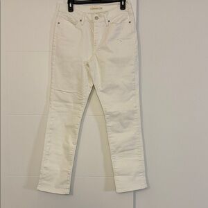 Levi's Women's Cream Straight Leg Jeans